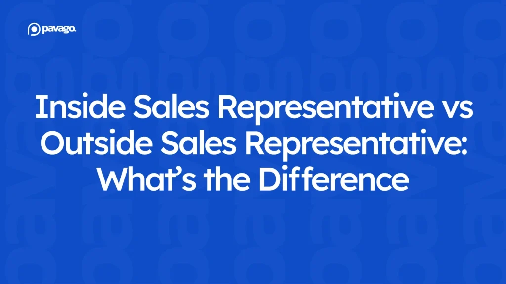 Inside sales representative vs outside sales representative