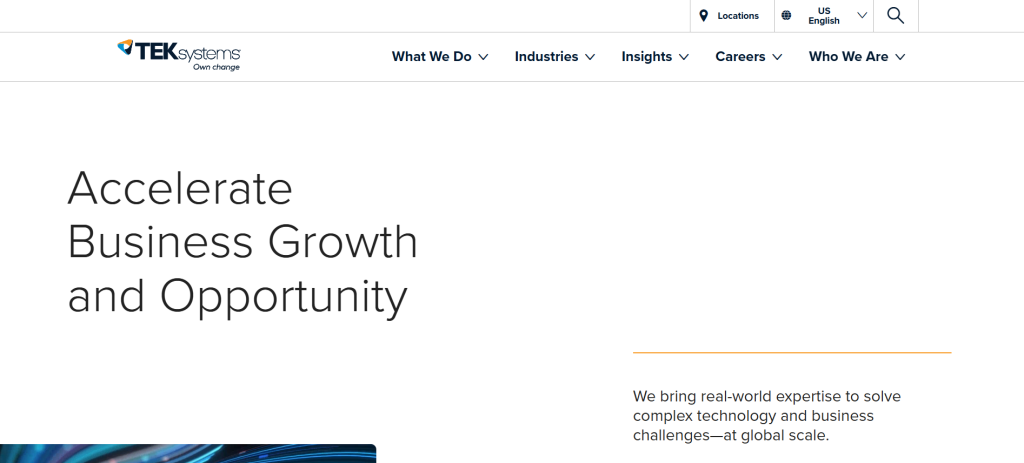 TEKsystems - one of the leading tech recruiting companies