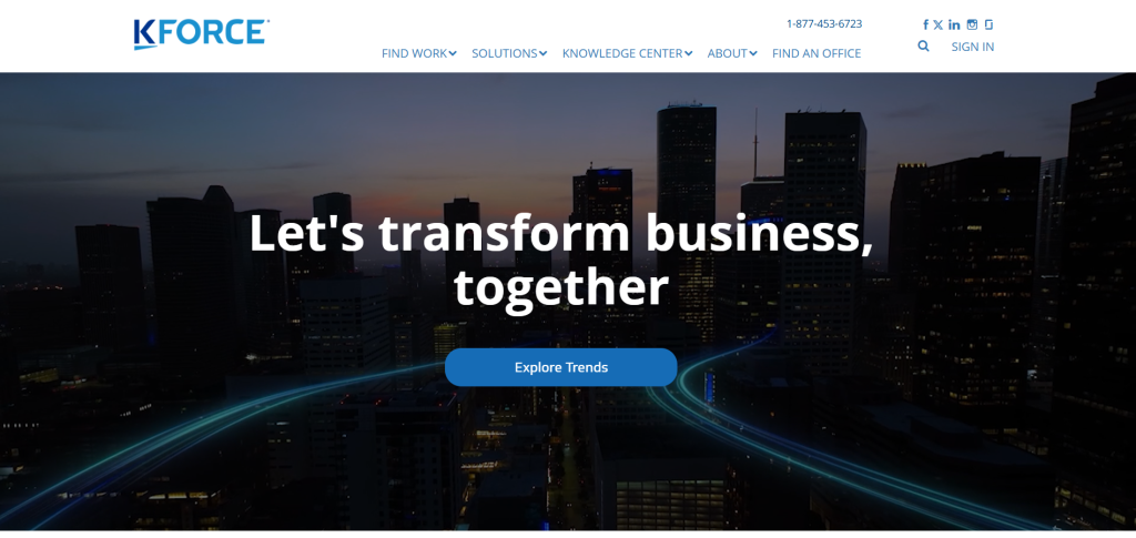 Top Finance Recruitment Agencies to Hire Offshore Finance Talent 9 Kforce finance and IT recruitment